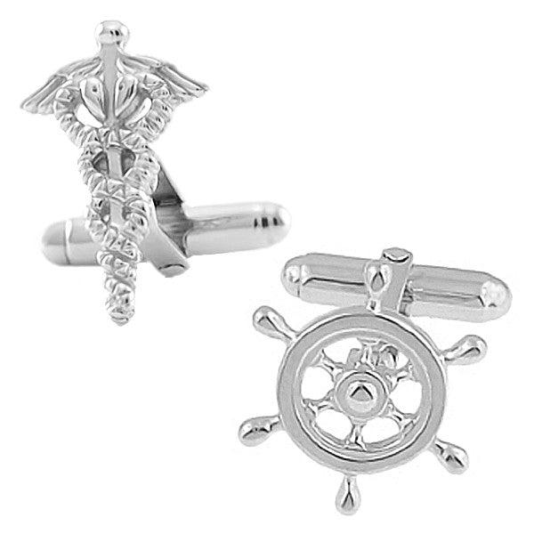 Cufflinks Inc。メンズCyclist Cufflinks One Size シルバー-