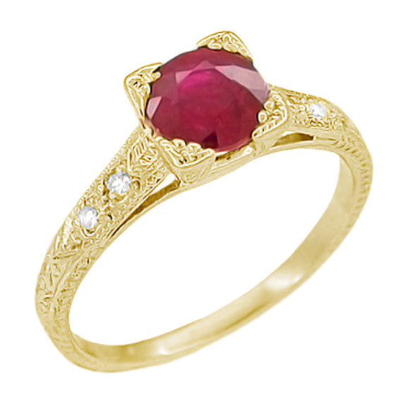 Affordable 2 Carat Pear cut Ruby and Diamond Antique Wedding Ring Set –  shygems.com