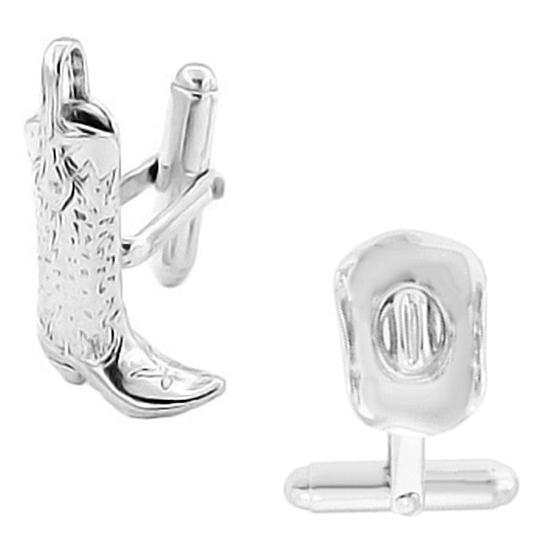 Grandpas Junk Drawer, Sterling Silver Sombrero Cufflinks/Cowboy Boot factory in Stirrup