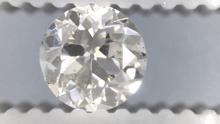 0.39 Carat Loose Transitional Round Brilliant Cut Vintage Diamond H Color SI1 Clarity - Item: D569 - Image: 3