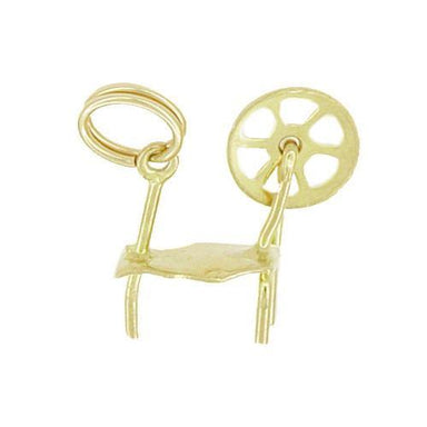 Gold Scissors Charm Scissors Charm on 42 cm Thin Box Chain / 14K Gold