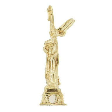 Statue of Liberty Pendant in 14K Gold | Vintage Lady Liberty Charm - alternate view