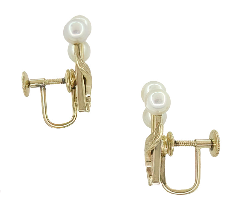 MIKIMOTO Akoya Cultured Pearl Earrings with Sapphire in 18k White Gold |  REEDS Jewelers