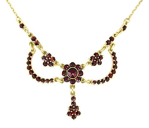 Garnet Necklace, Natural Garnet, Round Red Pendant, Red Diamond Pendan –  Adina Stone Jewelry