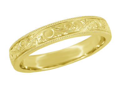 Dated 1895 Victorian 18K Gold Men's Smooth Comfort Fit Stackable Wedding  Band For Sale at 1stDibs