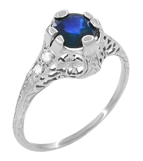 Sapphire on sale filigree ring