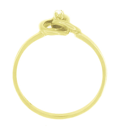 Gold Love Knot Promise Ring in Solid 14k Yellow, Rose, or White Gold. -   Canada