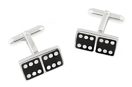 [Jewelry] [Polished] LOUIS VUITTON Louis Vuitton Cufflinks Gambling  Cufflinks Dice with Damier Case Silver Color Ivory M62675