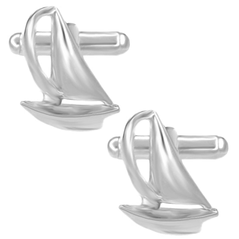 Sailboat Cufflinks in Sterling Silver — Antique Jewelry Mall