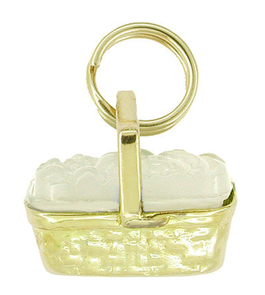 Picnic Basket Charm in 14 Karat Gold