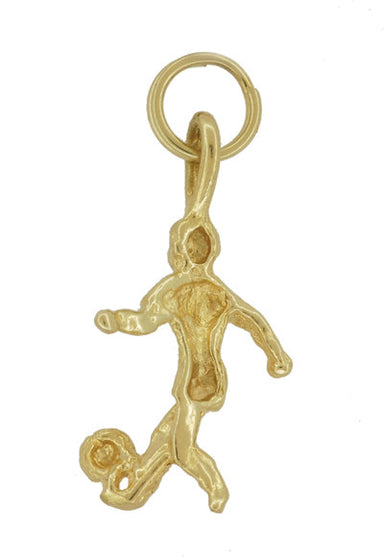 Soccer Player Charm in 14 Karat Gold - alternate view