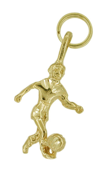 Soccer Player Charm in 14 Karat Gold