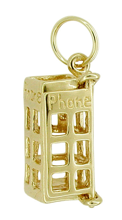 14K Yellow Gold Telephone Pendant/Charm *VINTAGE* shops