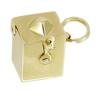 Movable Vintage Jack in the Box Charm in 14 Karat Gold - alternate view