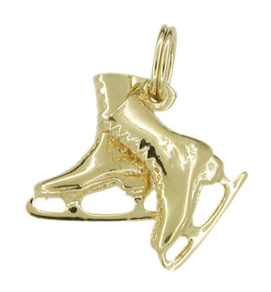 Pair of Ice Skates Charm in 14 Karat Gold