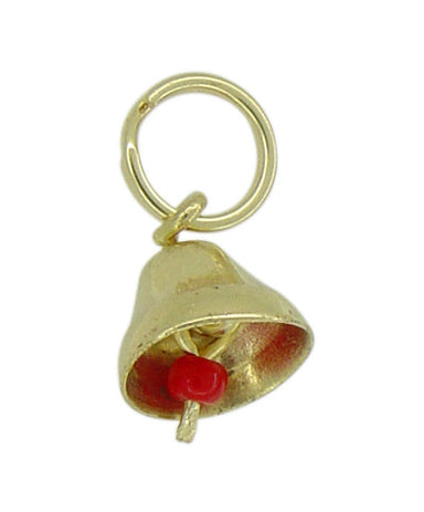 Small Movable Bell Charm in 14 Karat Gold