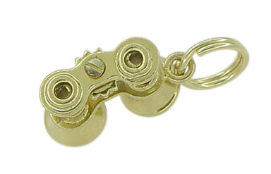 Moveable Binoculars Charm in 14 Karat Gold - alternate view