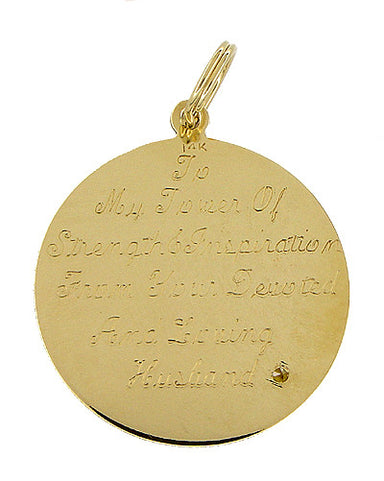 November 29 Birthday Medallion Charm in 14 Karat Gold - alternate view