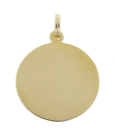 Libra Scales of Justice Pendant Charm in 14 Karat Gold - alternate view