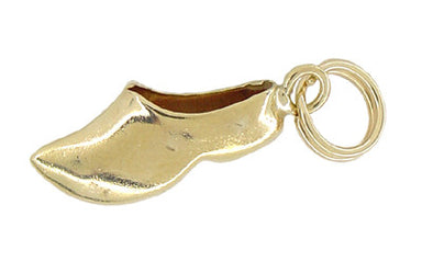 Vintage Dutch Clog Charm in 14K Yellow Gold