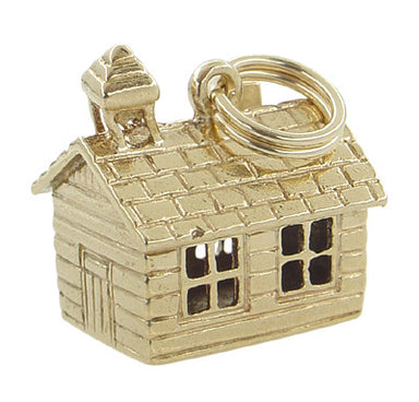 Schoolhouse Charm in 14 Karat Gold