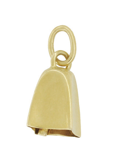 Movable Cow Bell Charm in 14K Yellow Gold - Vintage - alternate view