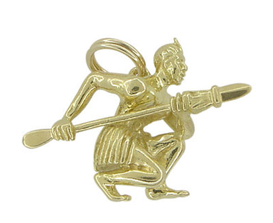 Maori Warrior Charm in 18 Karat Gold