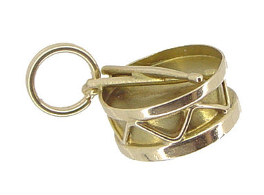 Snare Drum Charm in 14 Karat Gold - alternate view