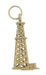 Oil Derrick Charm in 18 Karat Gold - 3D