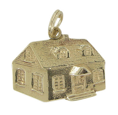 Traditional House Pendant - 14 Karat Yellow Gold