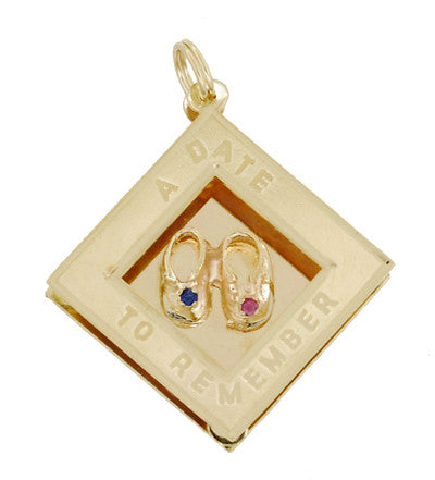 Vintage / antique 14k gold on sale birth pendant