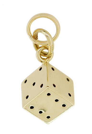 Lucky Dice Charm in 14 Karat Gold