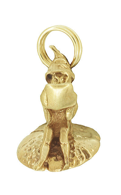 Danish Little Mermaid Statue Pendant in 14 Karat Yellow Gold