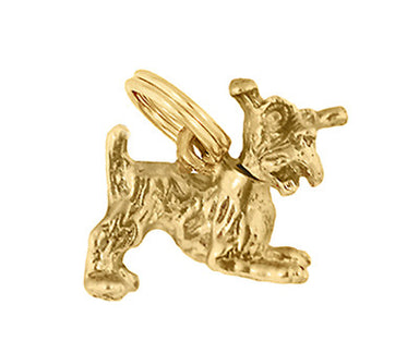 Moveable Schnauzer Charm in 14 Karat Yellow Gold