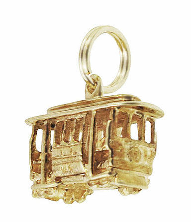 San Francisco Cable Car Vintage Charm in 14K Gold - alternate view