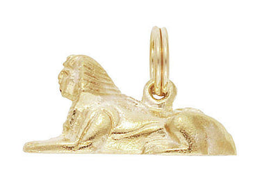 Sphinx Charm in 14 Karat Gold | Vintage Egyptian Pendant