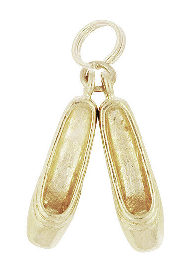 14k Yellow Gold Ballet Shoes Pendant Charm shops