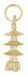 Pagoda Charm in 14 Karat Yellow Gold