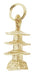 Pagoda Charm in 14 Karat Yellow Gold