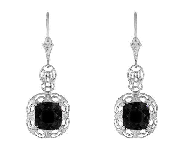 925 Sterling Silver Vintage Black Onyx & Marcasite Non Pierce Earrings  EG4459 - Etsy