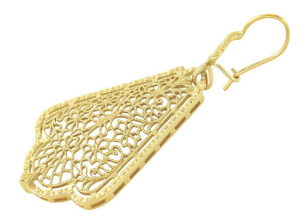 Golden Filigree Teardrop Earrings – Dames a la Mode