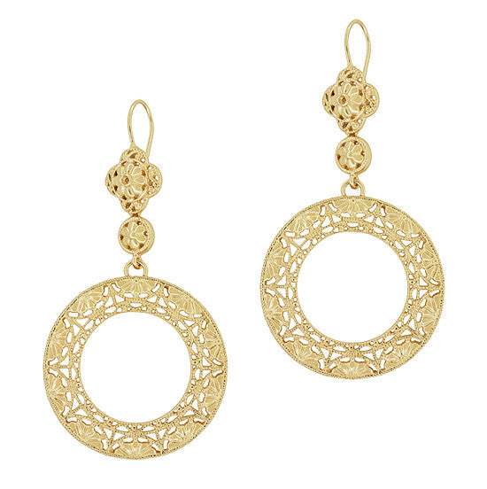 Accessorize Simple Filigree Short Drop Earrings - Kate Middleton Earrings -  Kate's Closet