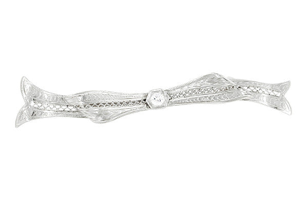 Outlets Vintage Sterling Silver Filigree Bow Brooch Pin