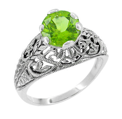 Fashion Peridot sterling silver promise ring