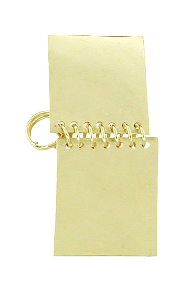 Movable Memo Pad Notebook Charm in 14 Karat Yellow Gold - alternate view