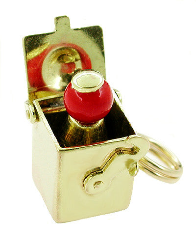 14KT Yellow 2024 Gold Jack-in-the-Box Charm/Pendant