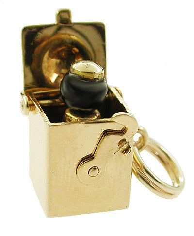 14KT Yellow 2024 Gold Jack-in-the-Box Charm/Pendant