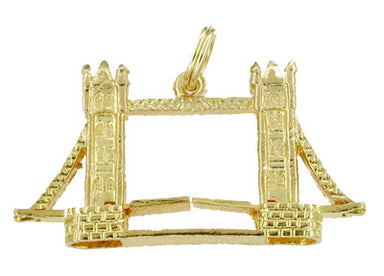 Movable Tower Bridge Pendant in 9 Karat Gold - alternate view