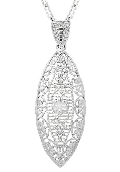 Antique cheapest diamond sterling silver pendant