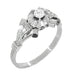 Retro Moderne Diamond Antique Engagement Ring in Platinum